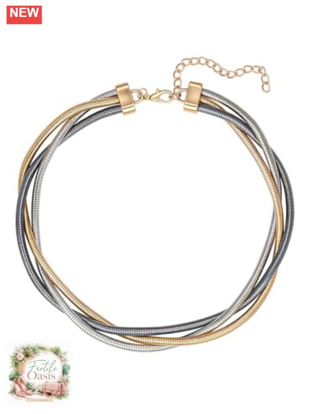 Chunky Gold Collar Choker Statement Necklace Women Layered Trendy Jewelry